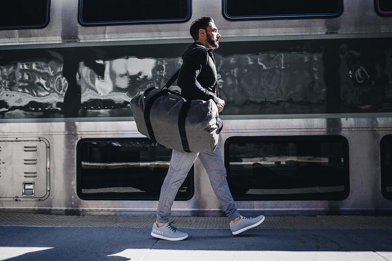 Dark / Grey Nobull Xl Waxed Canvas Traditional Duffle Men's Bags | CA N1611W